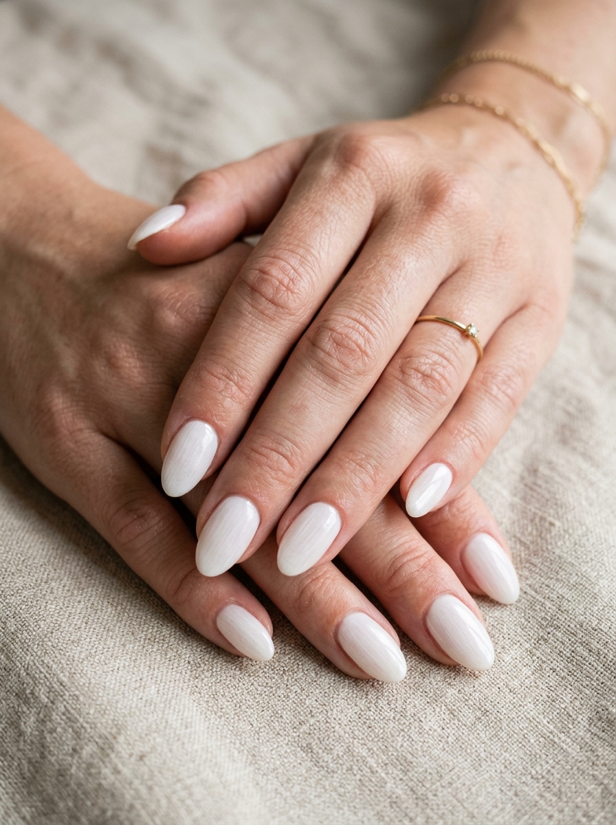 White Linen Nails
